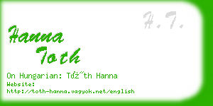 hanna toth business card